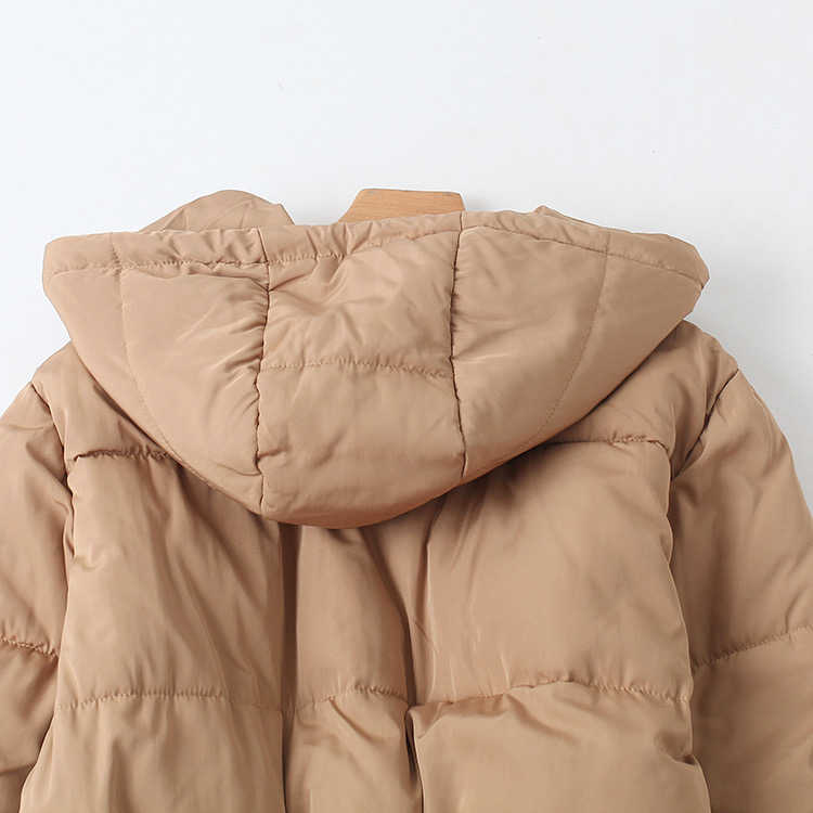 เสื้อกันหนาว เสื้อฮู้ดเฟอร์ บุนวมอุ่น สีนู้ดส้ม แบรนด์ Cranberry jeans (padded puffer coat สำเนา