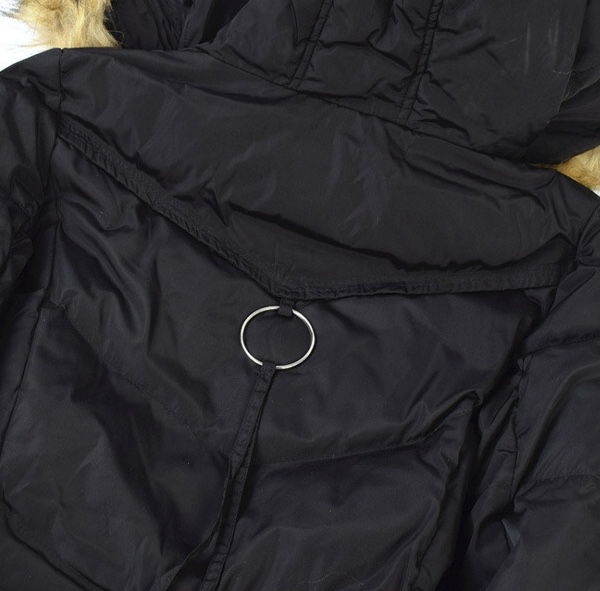 เสื้อกันหนาว โค้ทขนเป็ด เสื้อฮู้ดเฟอร์ บุขนเป็ด สีดำ (padded puffer coat สำเนา สำเนา ดำ