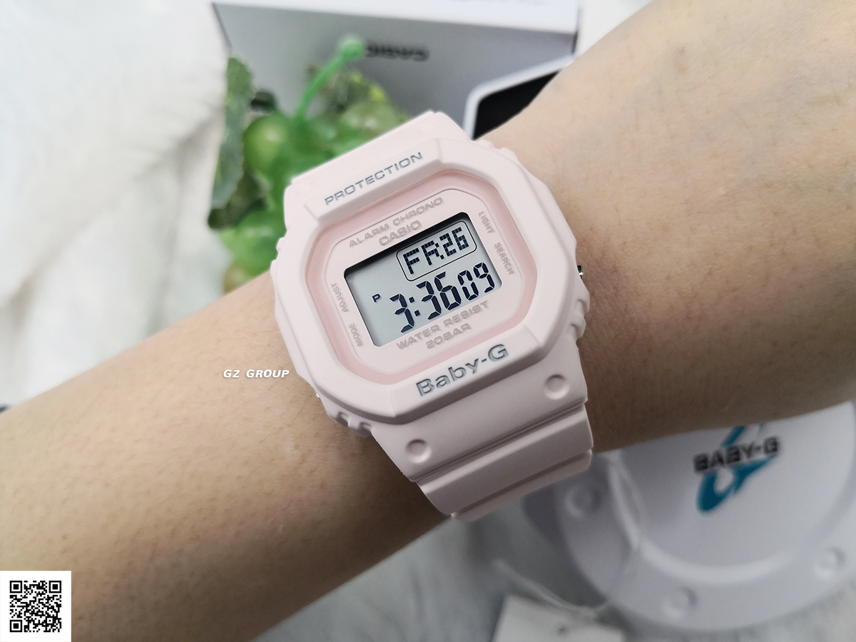 CASIO BABY-G นาฬิกาข้อมือ นาฬิกากันน้ำ นาฬิกาของแท้ ประกันศูนย์ CMG 1 ปี รุ่น BGD-560-4 นาฬิกาสีชมพู