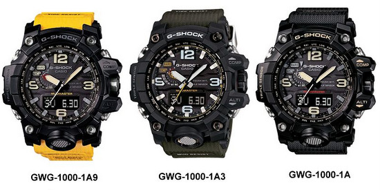 CASIO G-SHOCK นาฬิกาข้อมือ นาฬิกากันน้ำ นาฬิกาของแท้ ประกันศูนย์ CMG 1 ปี รุ่น GWG-1000-1A นาฬิกาสีดำ