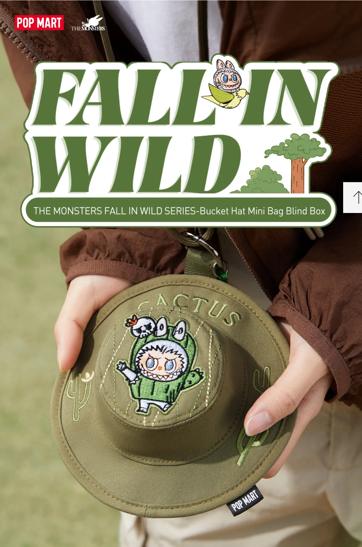 POP MART กล่องสุ่มTHE MONSTERS FALL IN WILD SERIES Bucket Hat Mini Bag Blind Box