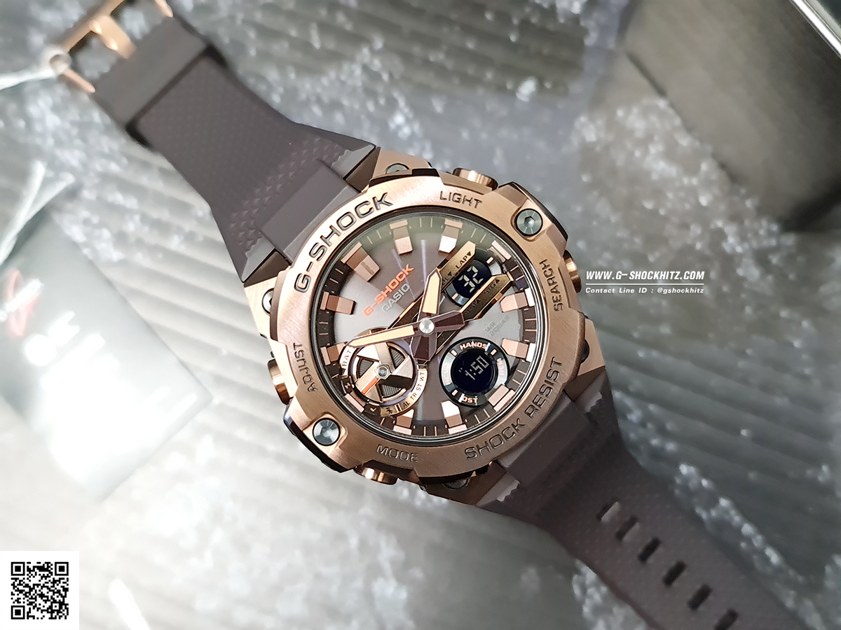 CASIO G-SHOCK นาฬิกาข้อมือ นาฬิกากันน้ำ นาฬิกาของแท้ ประกันศูนย์ CMG 1 ปี รุ่น GST-B400MV-5A นาฬิกาสีน้ำตาล