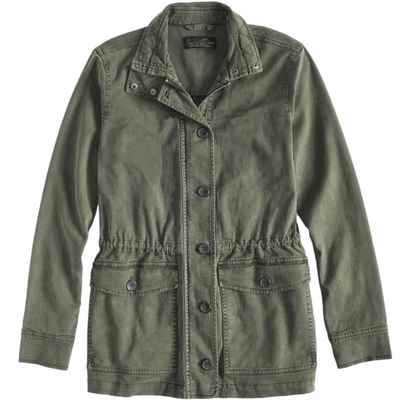 LUCKY BRAND เสื้อนอกเขียวทหาร เสื้อแจ็คเก็ต แนวทหาร แพทเทิน Lucky brandสวย เท่ห์ มาก แบรนด์ In extenso สำเนา เขียว