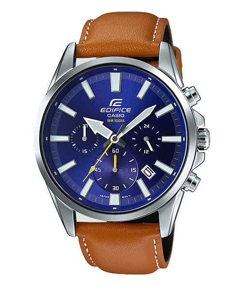 CASIO EDIFICE นาฬิกาข้อมือ นาฬิกากันน้ำ นาฬิกาของแท้ ประกันศูนย์ CMG 1 ปี รุ่น EFV-510L-2A นาฬิกาสีน้ำตาล