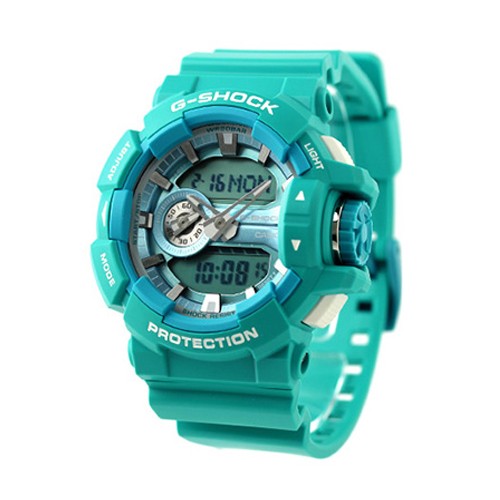 CASIO MID YEAR SALE G-SHOCK พร้อมส่ง นาฬิกาข้อมือ นาฬิกากันน้ำ นาฬิกาของแท้ ประกันศูนย์ CMG 1 ปี รุ่น GA-400A-2A นาฬิกาสีฟ้า