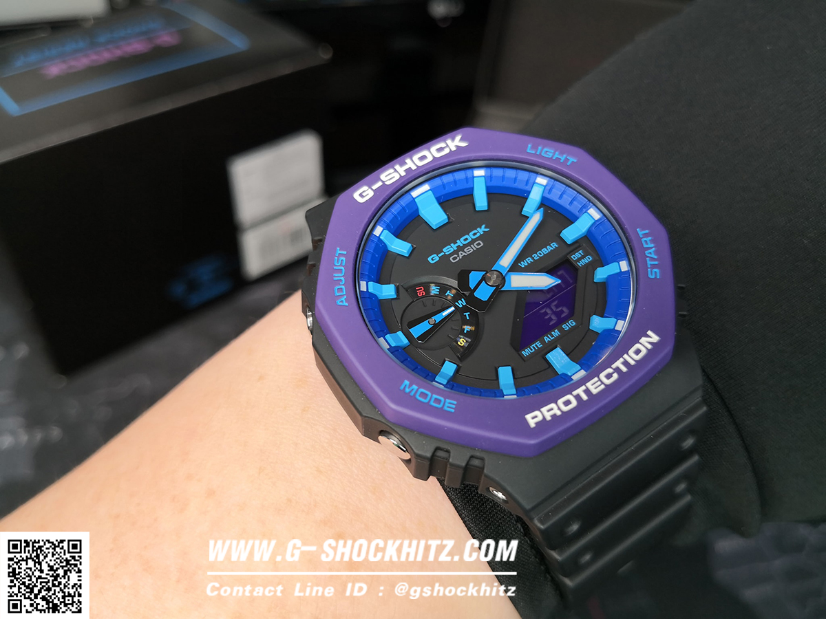 CASIO G-SHOCK นาฬิกาข้อมือ นาฬิกากันน้ำ นาฬิกาของแท้ ประกันศูนย์ CMG 1 ปี รุ่น GA-2100THS-1A นาฬิกาสีดำ