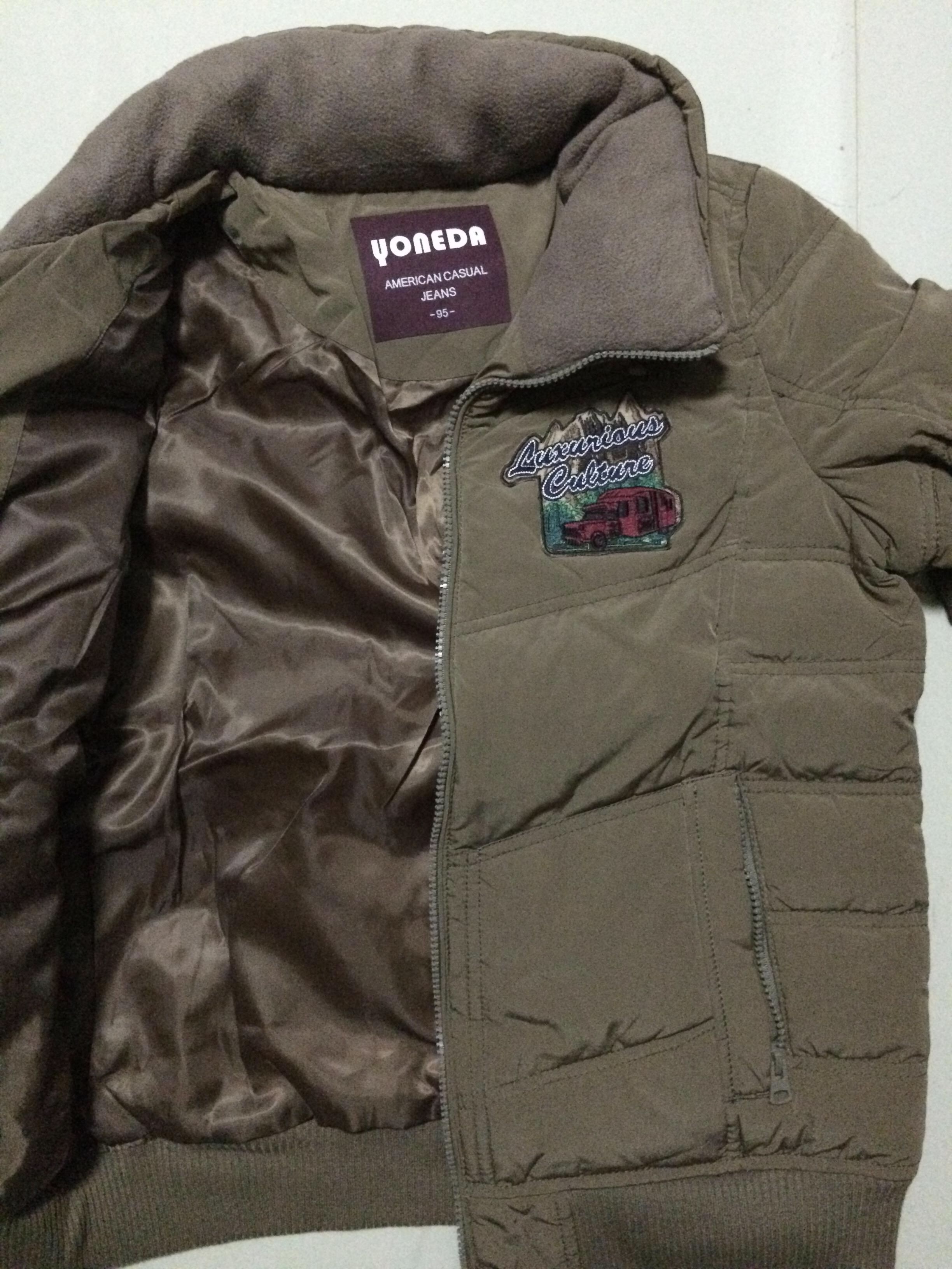 เสื้อกันหนาวขนเป็ด เสื้อขนเป็ด สีน้ำตาล แบรนด์เนมหรู เกาหลี YONEDA แท้ (DOWN65% &Frather35%)เนื้อหนาอุ่นมากคะ size M/L สำเนา น้ำตาล