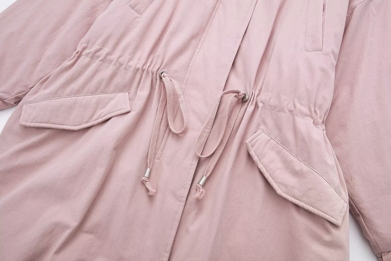 เสื้อโค้ทฮูท BERSHKAกันหนาว Parka สีชมพูอ่อน แต่งขนเฟอร์ ซับขนอุ่นด้านใน (เฟอร์ & ขนอุ่นด้านใน ถอดได้คะ) ดลบได้เลยคะ Size XS/S/M/ L/XL/XXL เขียว