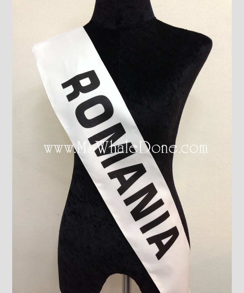 13ประเทศ สายสะพายชื่อประเทศ มิสไทยแลนด์ มิสยูนิเวอร์ส ใช้งานประกวด งานเลี้ยงสังสรรค์