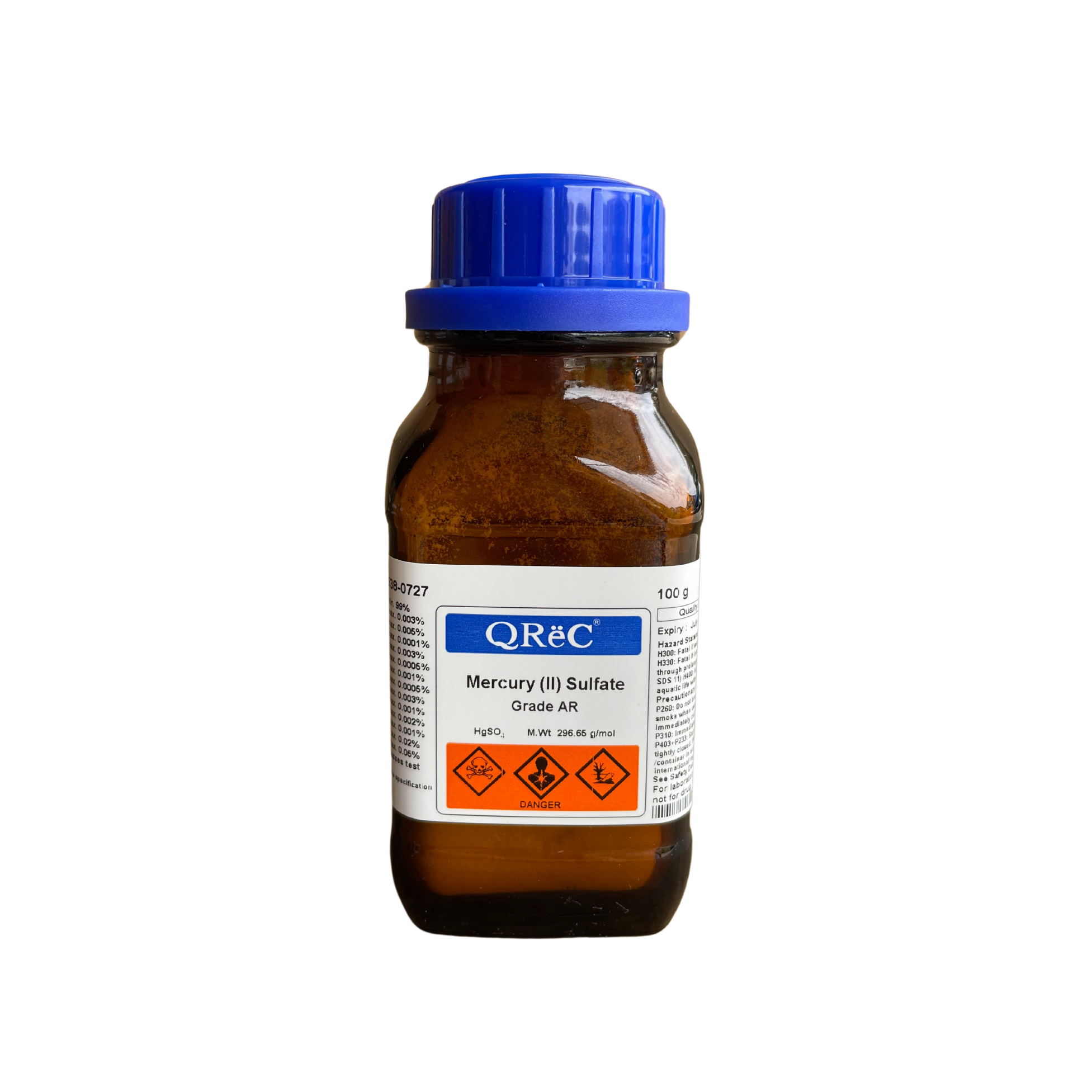 Mercury (II) Sulfate, AR 100 g. QReC™