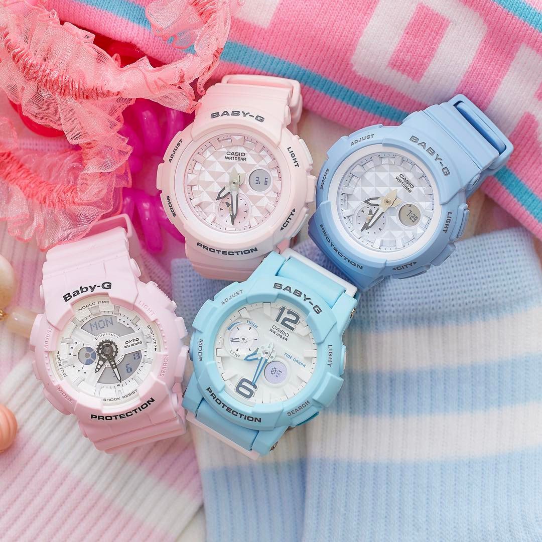 CASIO BABY-G นาฬิกาข้อมือ นาฬิกากันน้ำ นาฬิกาของแท้ ประกันศูนย์ CMG 1 ปี รุ่น BGA-190BE-4A นาฬิกาสีชมพู