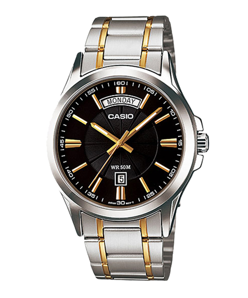 CASIO นาฬิกาคาสิโอ นาฬิกาข้อมือ นาฬิกากันน้ำ นาฬิกาของแท้ ประกันศูนย์ CMG 1 ปี รุ่น MTP-1381G-1A นาฬิกาสีเงิน