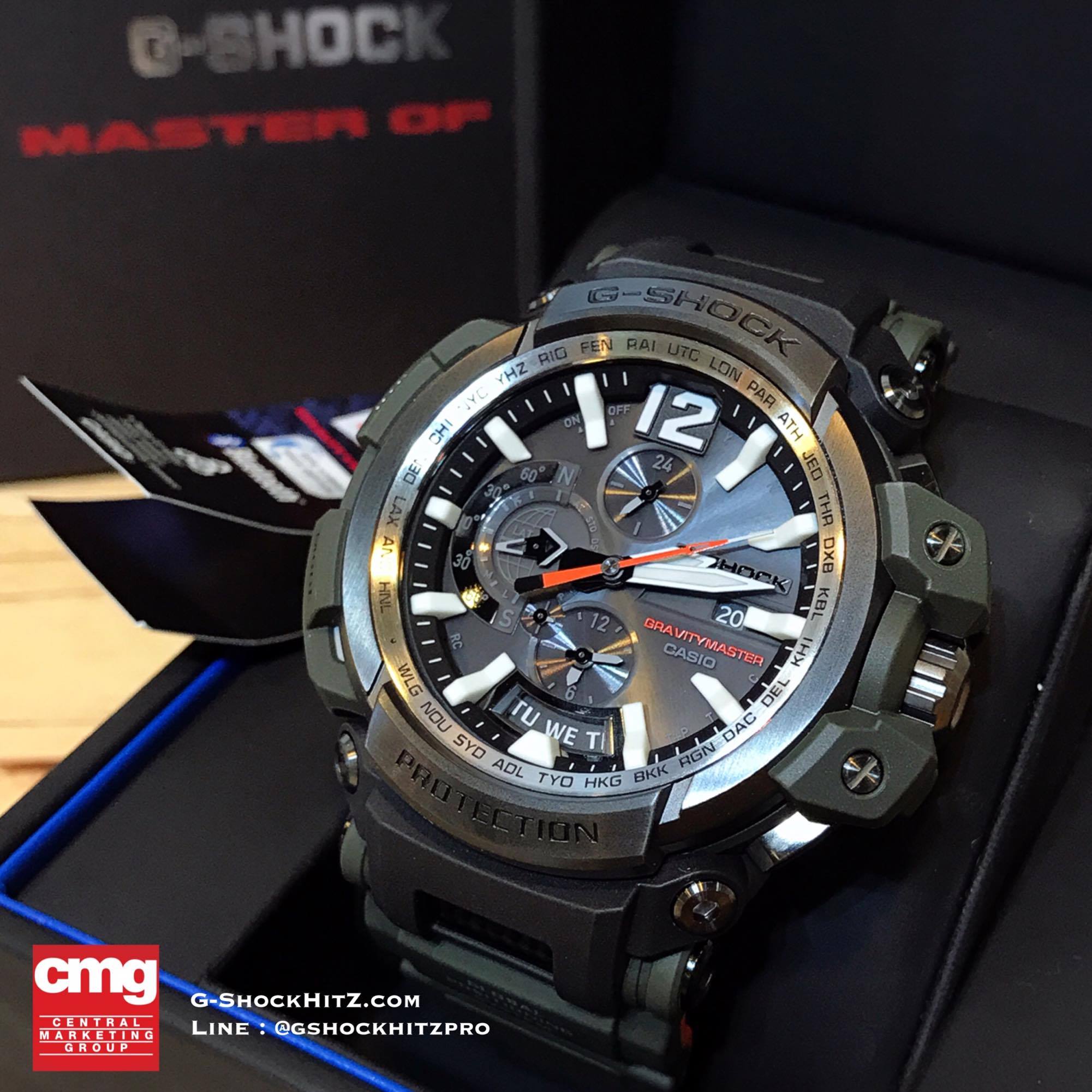 CASIO G-SHOCK นาฬิกาข้อมือ นาฬิกากันน้ำ นาฬิกาของแท้ ประกันศูนย์ CMG 1 ปี รุ่น GPW-2000-3A นาฬิกาสีดำ