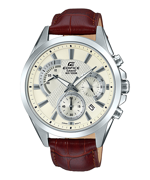 CASIO EDIFICE นาฬิกาข้อมือ นาฬิกากันน้ำ นาฬิกาของแท้ ประกันศูนย์ CMG 1 ปี รุ่น EFV-580L-7A นาฬิกาสีขาว