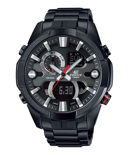 CASIO EDIFICE นาฬิกาข้อมือ นาฬิกากันน้ำ นาฬิกาของแท้ ประกันศูนย์ CMG 1 ปี รุ่น ERA-201BK-1A นาฬิกาสีดำ