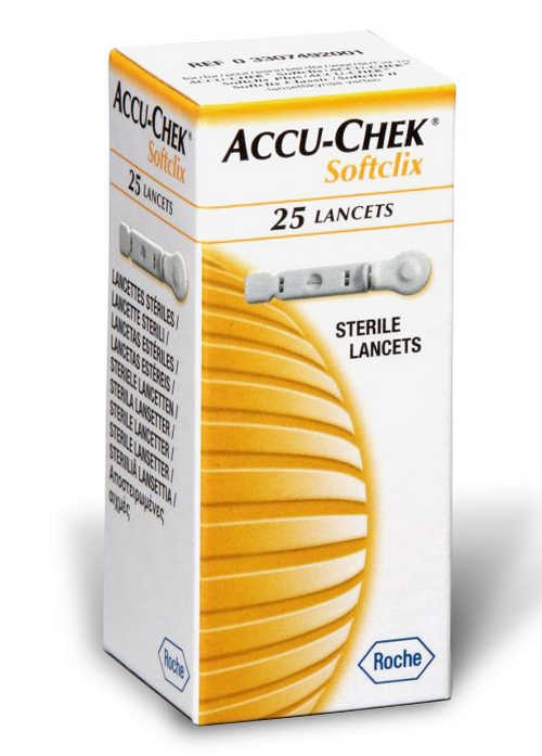 เข็มเจาะเลือด SOFTCLIX LANCET 25 ชิ้น (ACCUCHEK)