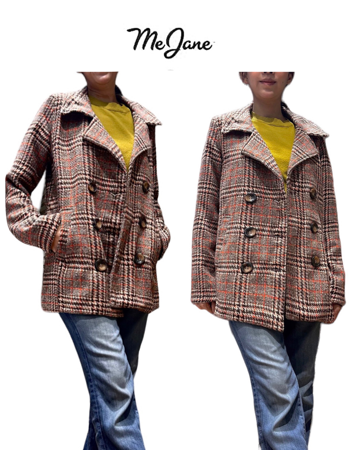 เสื้อโค้ท เสื้อกันหนาว Pea COAT เนื้อผ้าสักหลาดวูล checked coat แบรนด์ reserved สำเนา สำเนา สำเนา