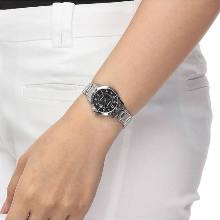 CASIO นาฬิกาคาสิโอ นาฬิกาข้อมือ นาฬิกากันน้ำ นาฬิกาของแท้ ประกันศูนย์ CMG 1 ปี รุ่น LTP-V004D-1B นาฬิกาสีเงิน