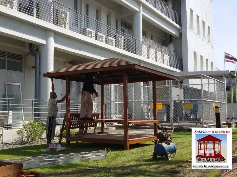 รหัสสินค้า : SL-004 : ศาลาทรงบาหลี สีเสาเหลี่ยม ขนาด 2 X 2 X 3 เมตร