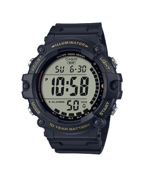 CASIO MID YEAR SALE นาฬิกาคาสิโอ พร้อมส่ง นาฬิกาข้อมือ นาฬิกากันน้ำ นาฬิกาของแท้ BTS ประกันศูนย์ CMG 1 ปี รุ่น AE-1500WHX-1A นาฬิกาสีดำ