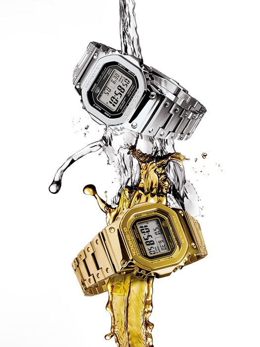 CASIO G-SHOCK นาฬิกาข้อมือ นาฬิกากันน้ำ นาฬิกาของแท้ ประกันศูนย์ CMG 1 ปี รุ่น GMW-B5000TFG-9D นาฬิกาสีทอง