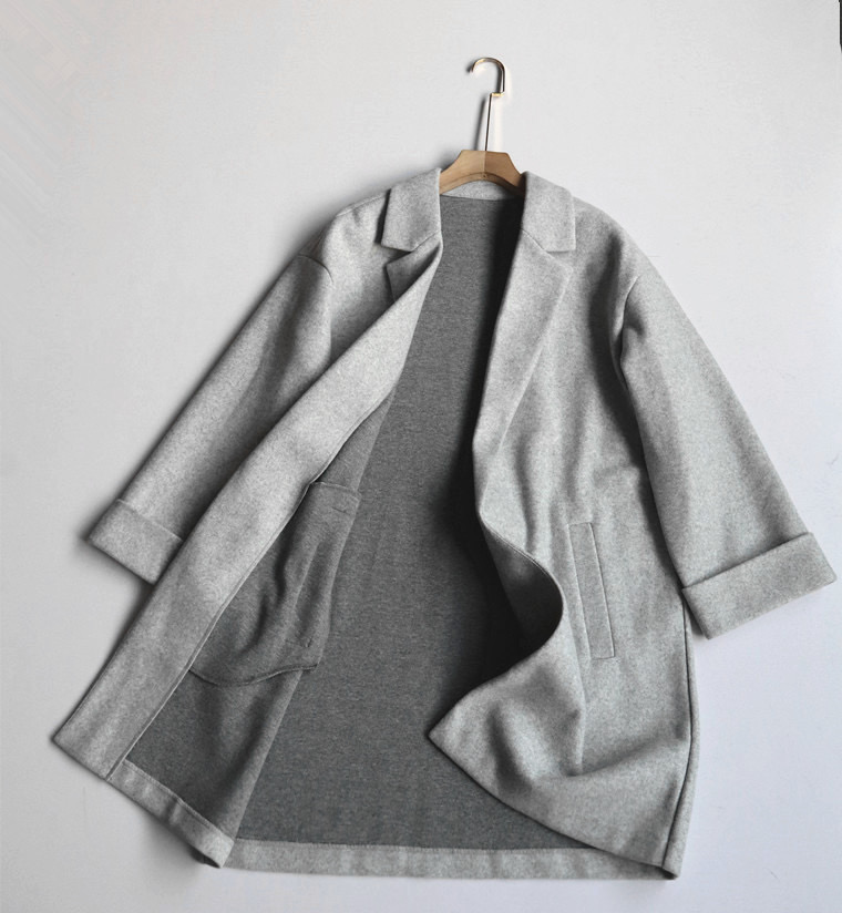 เสื้อโค้ท เสื้อโค้ทกันหนาว โค้ทวูล tailored knit coat สีเบจ แบรนด์ STRADIVARIUS สำเนา สำเนา