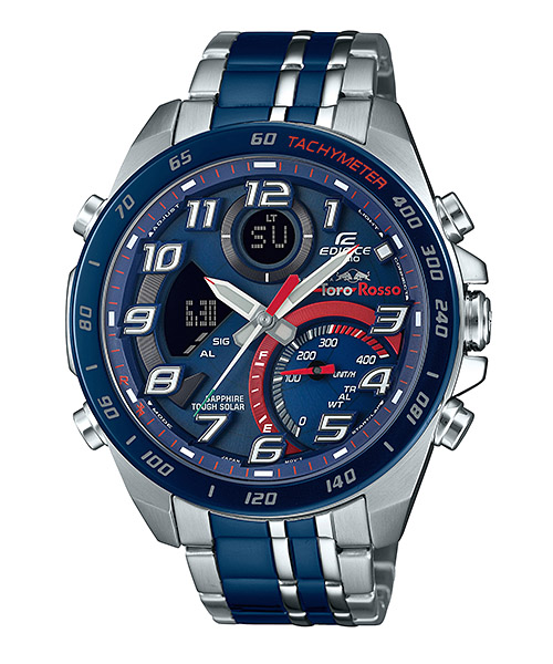 CASIO EDIFICE นาฬิกาข้อมือ นาฬิกากันน้ำ นาฬิกาของแท้ ประกันศูนย์ CMG 1 ปี รุ่น ECB-900TR-2 นาฬิกาสีน้ำเงิน