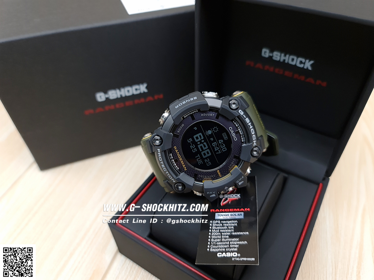 CASIO G-SHOCK นาฬิกาข้อมือ นาฬิกากันน้ำ นาฬิกาของแท้ ประกันศูนย์ CMG 1 ปี รุ่น GPR-B1000-1B นนาฬิกาสีดำ