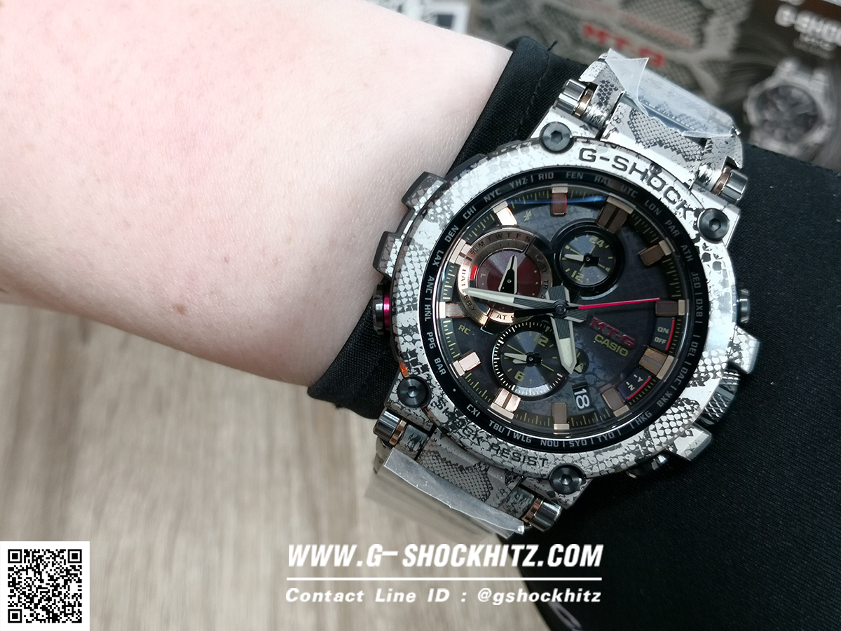 CASIO G-SHOCK นาฬิกาข้อมือ นาฬิกากันน้ำ นาฬิกาของแท้ ประกันศูนย์ CMG 1 ปี รุ่น MTG-B1000WLP-1A นาฬิกาสีดำ