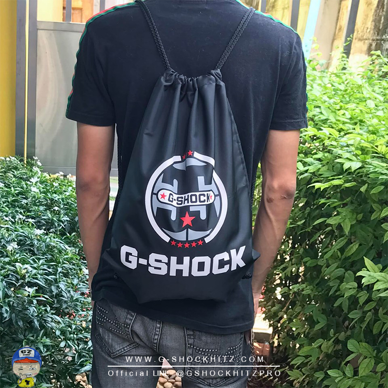 G-SHOCK กระเป๋าหูรูด G-SHOCK Sport Bag สีดำ ลาย 35th ดำ