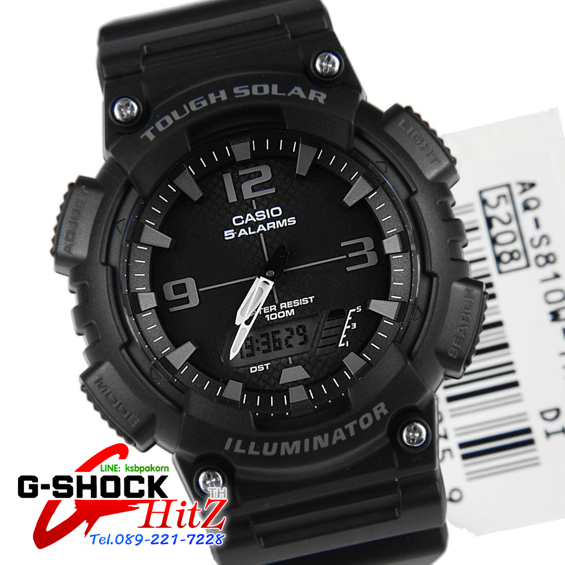 CASIO MID YEAR SALE นาฬิกาคาสิโอ พร้อมส่ง นาฬิกาข้อมือ นาฬิกากันน้ำ นาฬิกาของแท้ ประกันศูนย์ CMG 1 ปี รุ่น AQ-S810W-1A2 นาฬิกาสีดำ