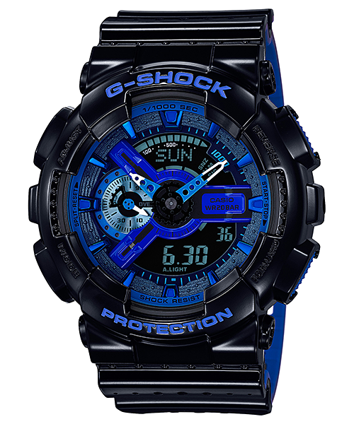 CASIO G-SHOCK นาฬิกาข้อมือ นาฬิกากันน้ำ นาฬิกาของแท้ ประกันศูนย์ CMG 1 ปี รุ่น GA-110LPA-1 นาฬิกาสีดำ