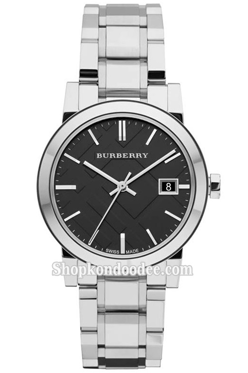 BURBERRY LADIE'S WATCH นาฬิกาผู้หญิงBU9101 Large Check Stainless Steel Bracelet Watch