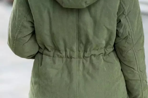 เสื้อโค้ทกันหนาว เสื้อกันหนาว หมวกฮูท แต่งขนเฟอร์น้ำตาล บุนวมอุ่นด้านใน Size S/M/L/XL/XXL