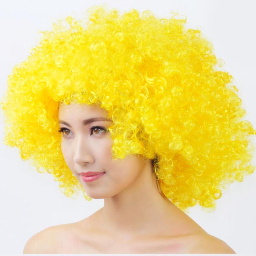 วิกผมหัวฟู วิกผมแฟนซี วิกผมปารตี้ วิกผมคอสเพลย์ วิกผมสี เหลือง สำเนา