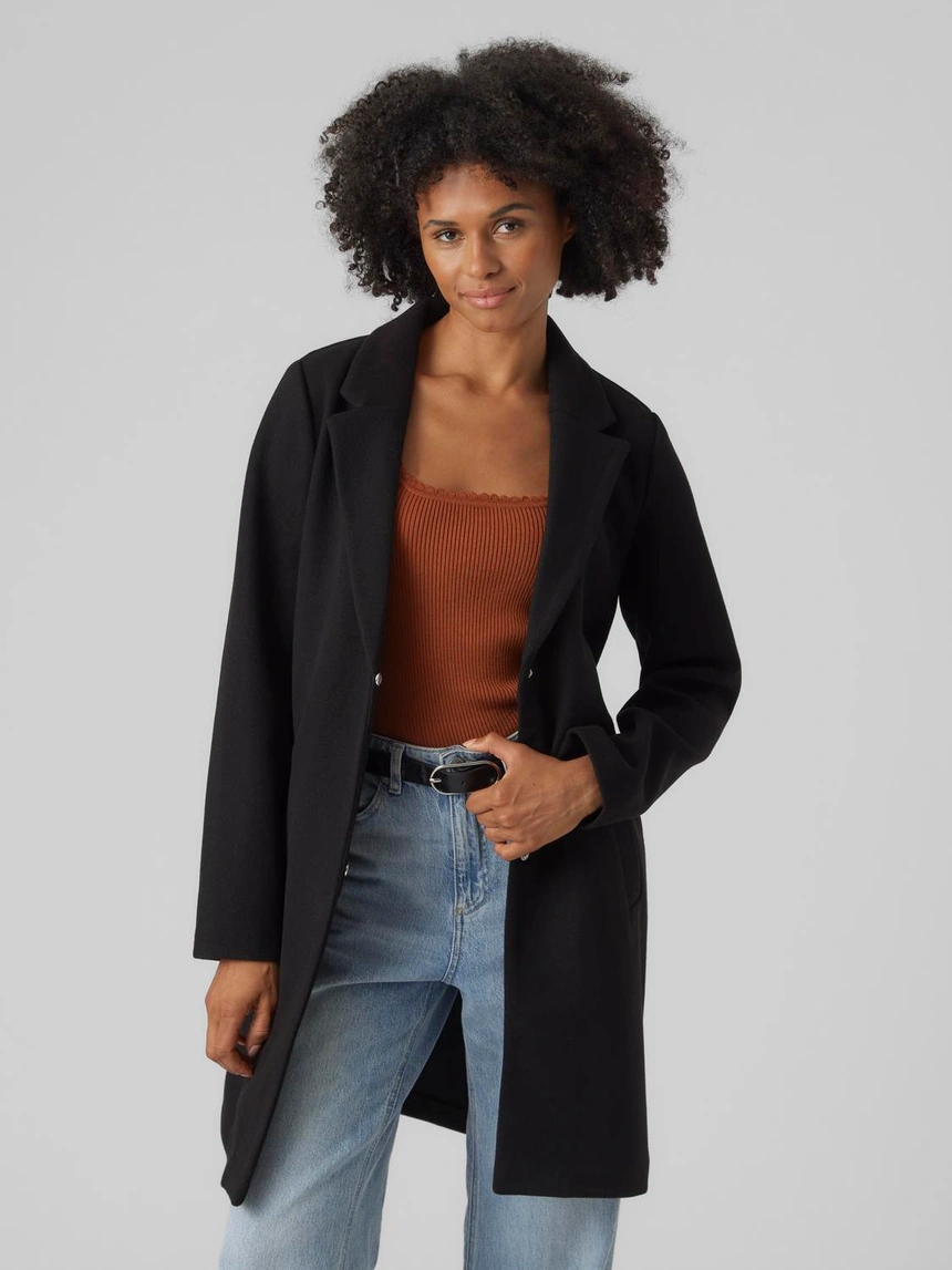 เสื้อโค้ทวูล Trench coat เสื้อโค้ทวูล โค้ทสีดำ แบรนด์ C&A
