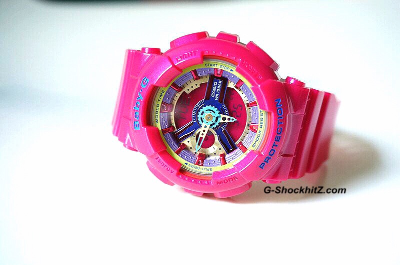 CASIO MID YEAR SALE BABY-G พร้อมส่ง นาฬิกาข้อมือ นาฬิกากันน้ำ นาฬิกาของแท้ ประกันศูนย์ CMG 1 ปี รุ่น BA-112-4A นาฬิกาสีชมพู