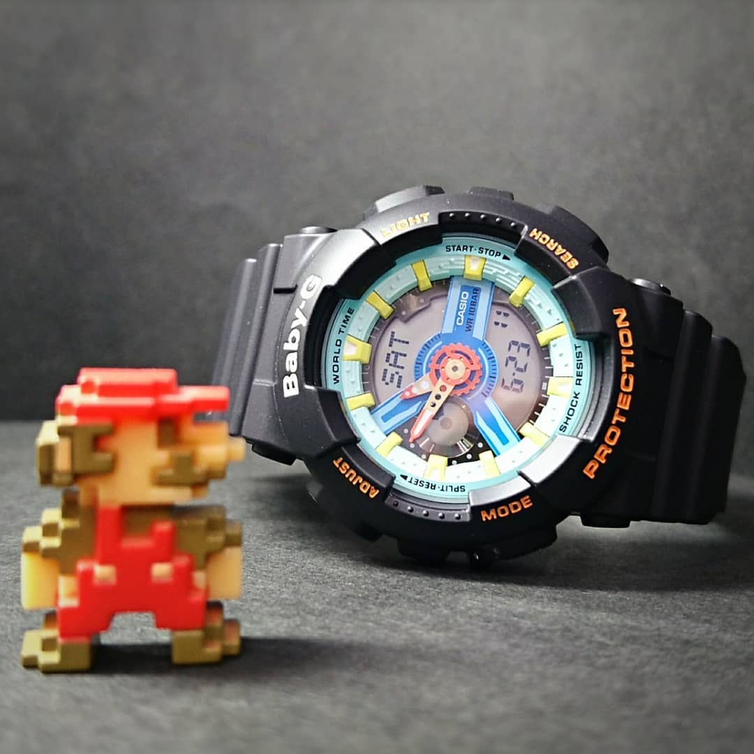 CASIO BABY-G นาฬิกาข้อมือ นาฬิกากันน้ำ นาฬิกาของแท้ ประกันศูนย์ CMG 1 ปี รุ่น BA-110NR-1A นาฬิกาสีดำ