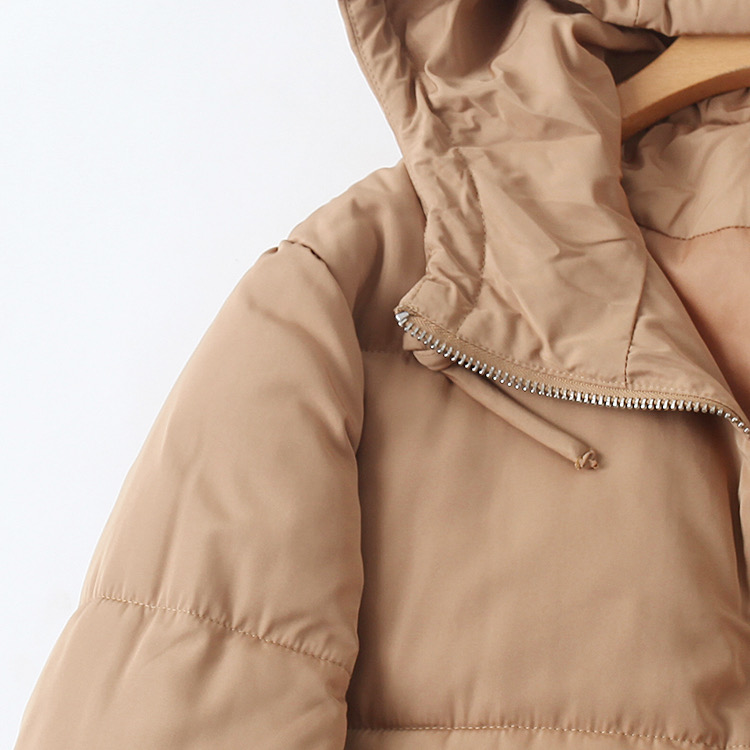 เสื้อกันหนาว เสื้อฮู้ดเฟอร์ บุนวมอุ่น สีนู้ดส้ม แบรนด์ Cranberry jeans (padded puffer coat สำเนา