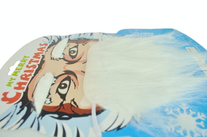 เคราและคิ้วของซานตาคลอส ซานตาคลอสวันคริสต์มาส หนวดเคราปลอม พร้อมสายรัดยืดหยุ่น สำหรับปาร์ตี้ ปีใหม่