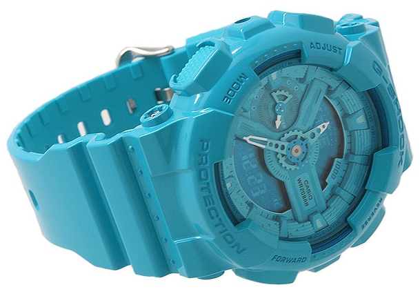 CASIO G-SHOCK นาฬิกาข้อมือ นาฬิกากันน้ำ นาฬิกาของแท้ ประกันศูนย์ CMG 1 ปี รุ่น GMA-S110CC-2 นาฬิกาสีฟ้า