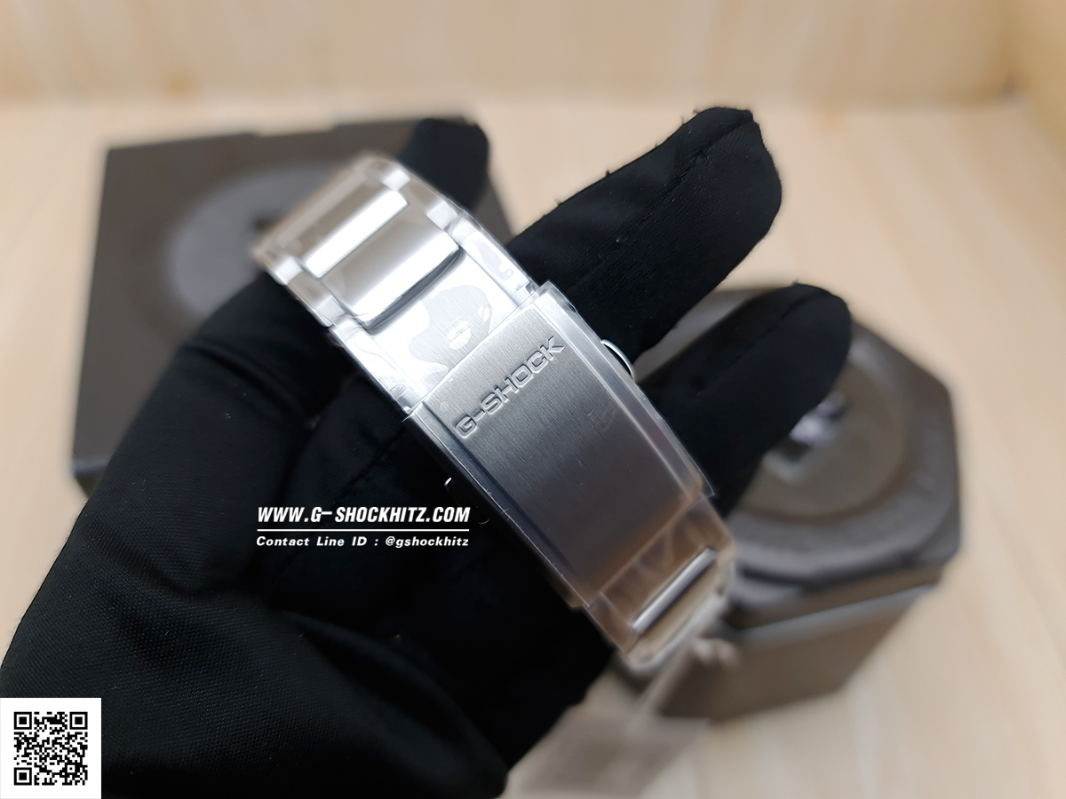 CASIO G-SHOCK นาฬิกาข้อมือ นาฬิกากันน้ำ นาฬิกาของแท้ ประกันศูนย์ CMG 1 ปี รุ่น GST-B400D-1A นาฬิกาสีเงิน