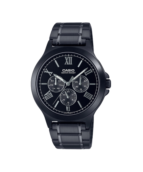 CASIO MID YEAR SALE นาฬิกาคาสิโอ พร้อมส่ง นาฬิกาข้อมือ นาฬิกากันน้ำ นาฬิกาของแท้ BTS ประกันศูนย์ CMG 1 ปี รุ่น MTP-V300B-1A นาฬิกาสีดำ