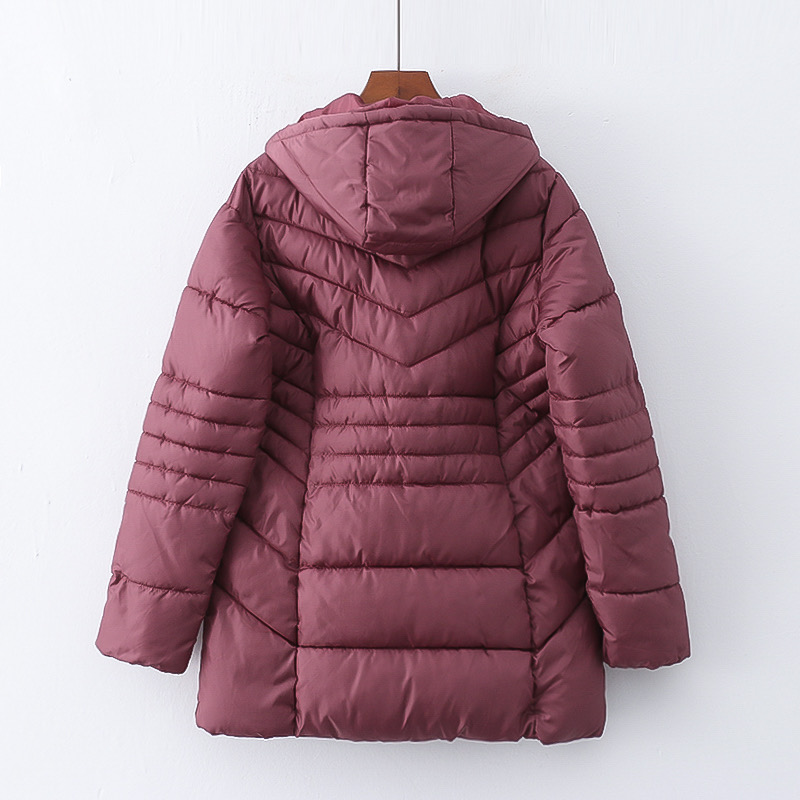 เสื้อกันหนาว เสื้อฮู้ดเฟอร์ บุนวมอุ่น สีแดง แบรนด์ INEXTENSO (padded puffer coat สำเนา