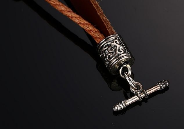 สร้อยข้อมือ สายหนังแท้ สไตล์วินเทจ สร้อยข้อมือผู้ชาย ผู้หญิง ใส่ได้ แบบวัยรุ่น ห้อยจี้ รูปแมงปอ ร้อยลูกปัดไม้ สุดคลาสสิค 488568