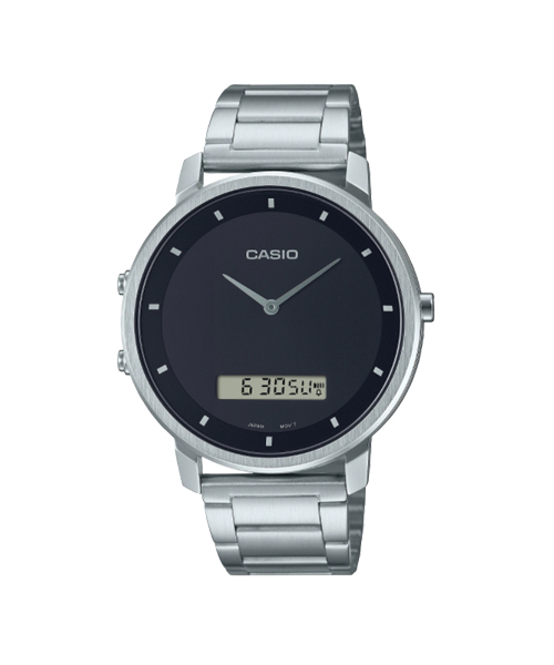 CASIO นาฬิกาคาสิโอ นาฬิกาข้อมือ นาฬิกากันน้ำ นาฬิกาของแท้ ประกันศูนย์ CMG 1 ปี รุ่น MTP-B200D-1E นาฬิกาสีเงิน