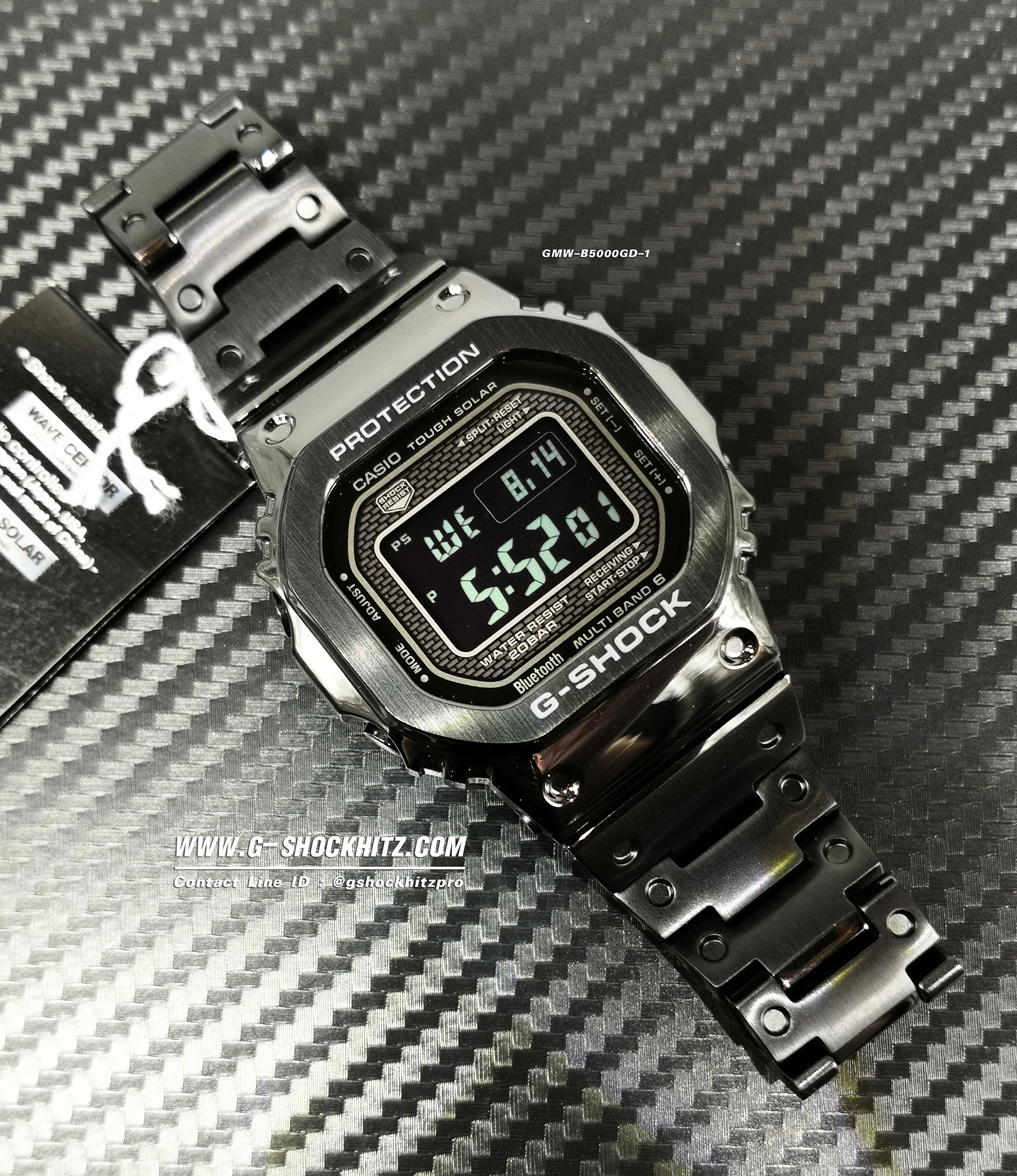 CASIO MID YEAR SALE G-SHOCK พร้อมส่ง นาฬิกาข้อมือ นาฬิกากันน้ำ นาฬิกาของแท้ ประกันศูนย์ CMG 1 ปี รุ่น GMW-B5000GD-1 นาฬิกาสีดำ
