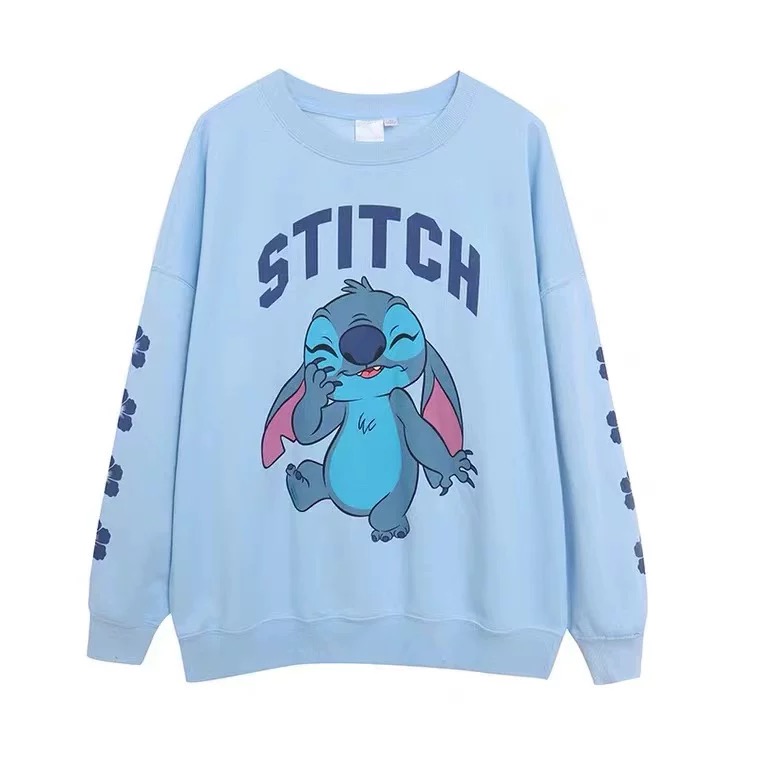 เสื้อฮู้ด วอร์ม สเวตเตอร์ Disney เสื้อ stitch สติช สีฟ้า ลายการ์ตูนมิคกี้ งาน DISNEYงานสวย ฟ้า