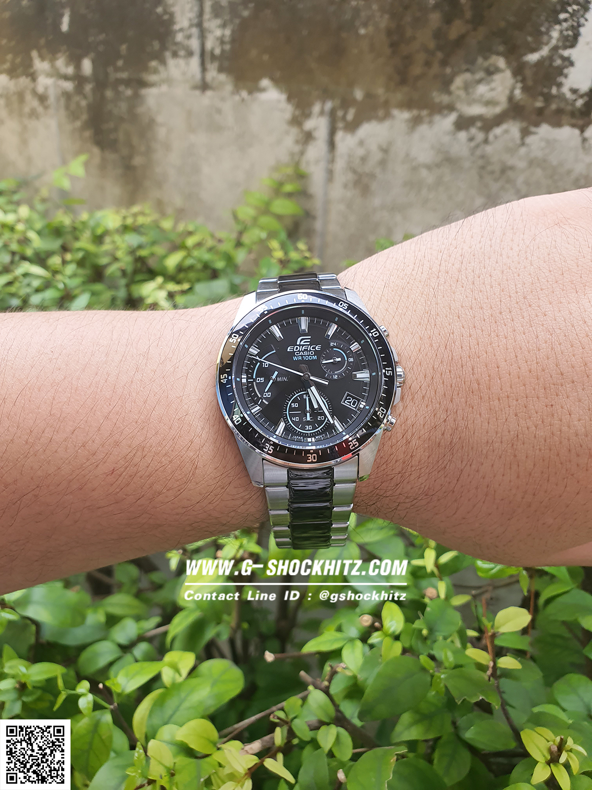 CASIO EDIFICE นาฬิกาข้อมือ นาฬิกากันน้ำ นาฬิกาของแท้ ประกันศูนย์ CMG 1 ปี รุ่น EFV-540SBK-1A นาฬิกาสีดำ