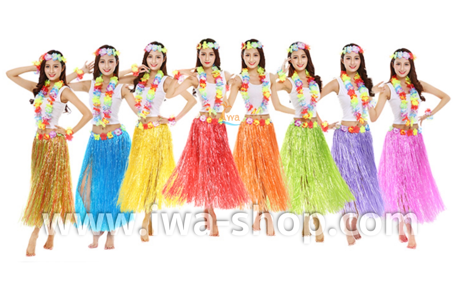 ม่วงยาว 80 cm ชุดฮาวายกระโปรงฟาง หนาพิเศษ ครบเซตพวงมาลัยรุ้งเล็ก เซตชุดกระโปรงเชือกฟางฟูๆ กระโปรงฮาวาย กระโปรงเชือกฟาง ปาร์ตี้ชุดฮาวายเชือกปอฟาง